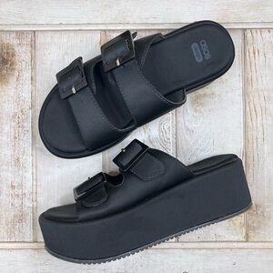 ASOS Taxon Buckle Flatform Mule Sandals